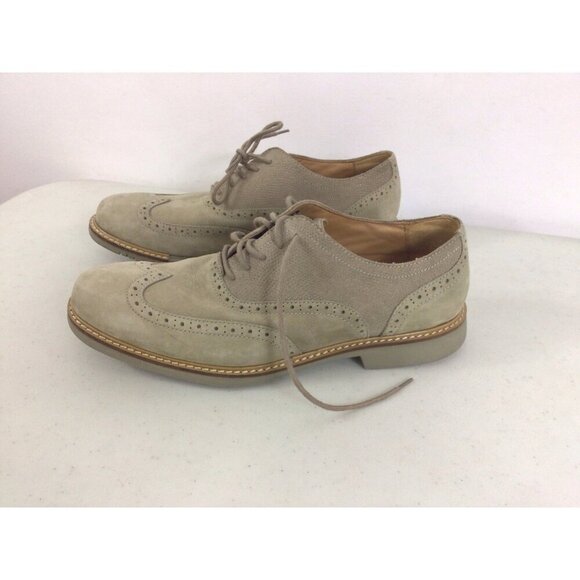 Cole Haan Suede Brogue Oxfords Shoes Beige Mens 8 main image 6